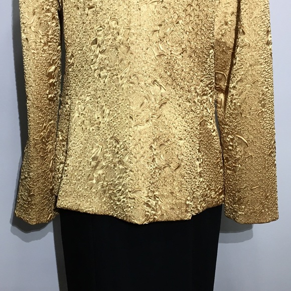Vintage RIBKOFF Gold Blazer textured evening crystals - Picture 5 of 16
